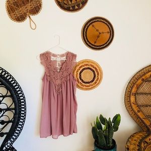 Mauve lace dress